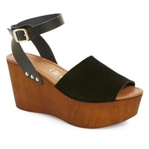 Seychelles Leather Platform Wedge Sandal